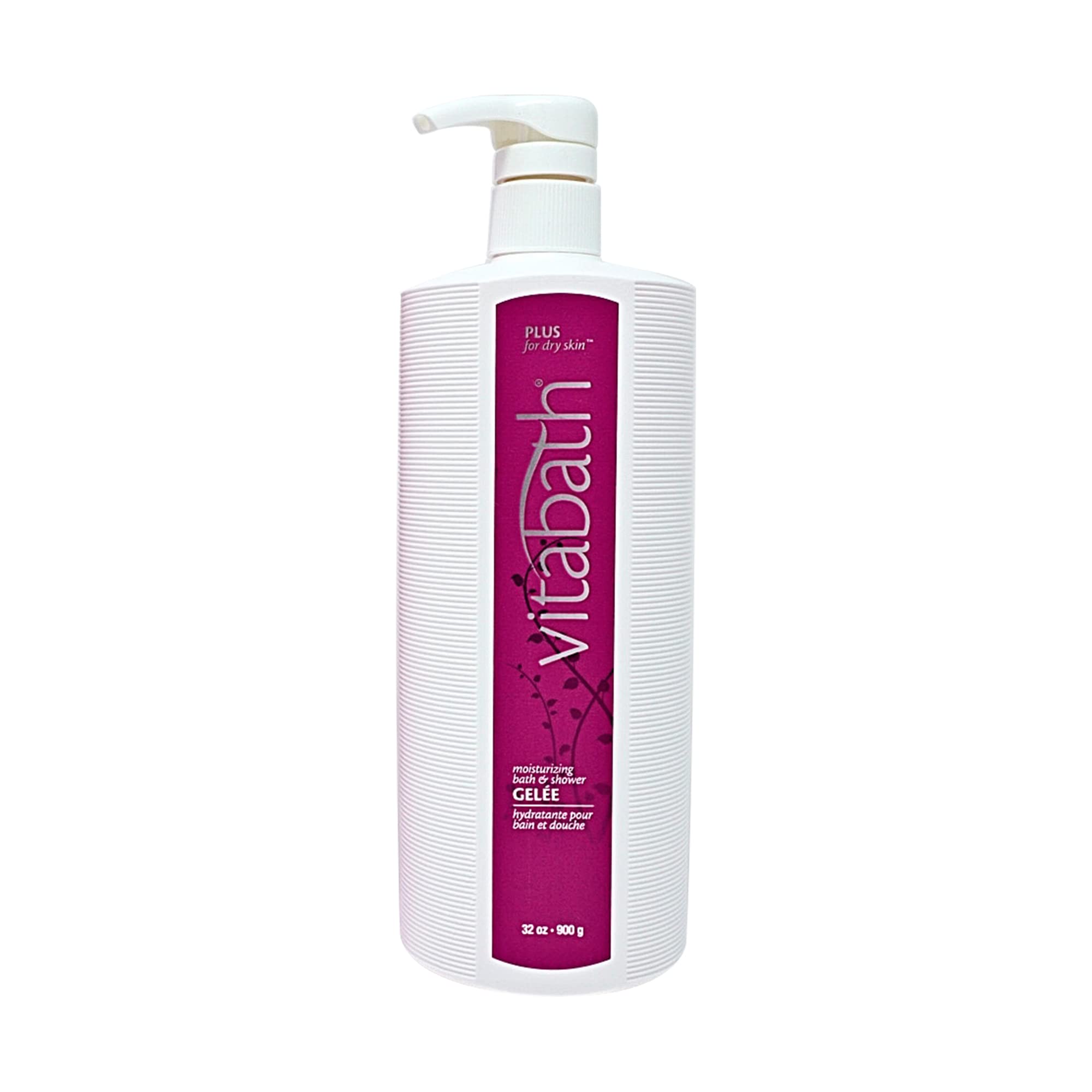 Vitabath Plus Dry Skin Moisturizing Bath & Shower Gel – Deep Hydration, Replenishing Oils, 32 oz
