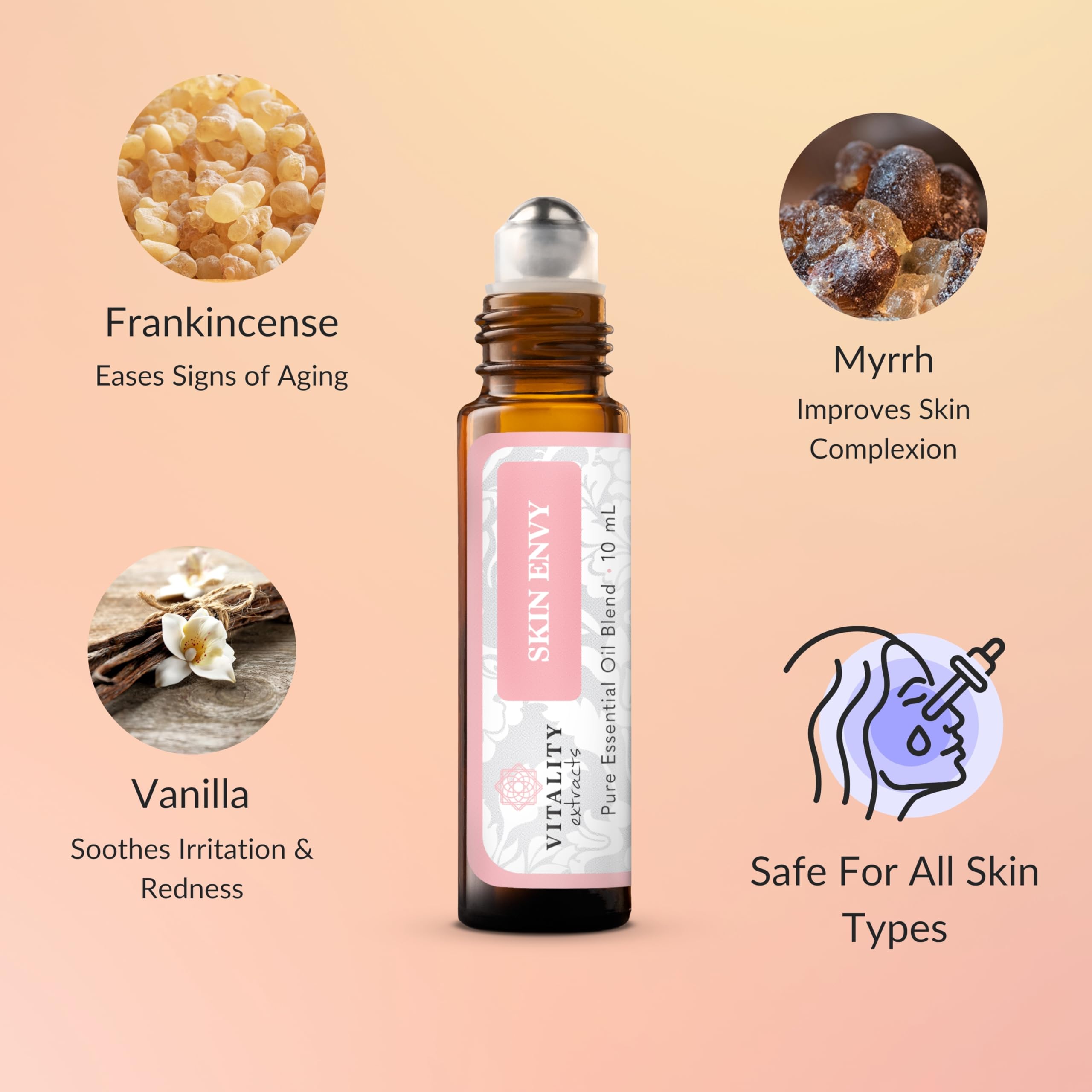 Vitality Skin Envy Face Moisturizer Serum | Coconut Oil, Collagen, Vitamin E, Vegan