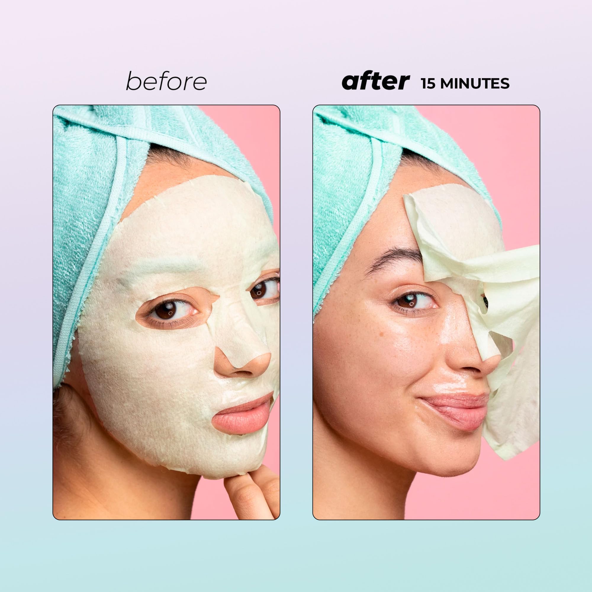 Vitamasques Probiotic Blackberry Face Sheet Mask 7-Pack – Hydration, MMHA & Biodegradable Korean Skincare