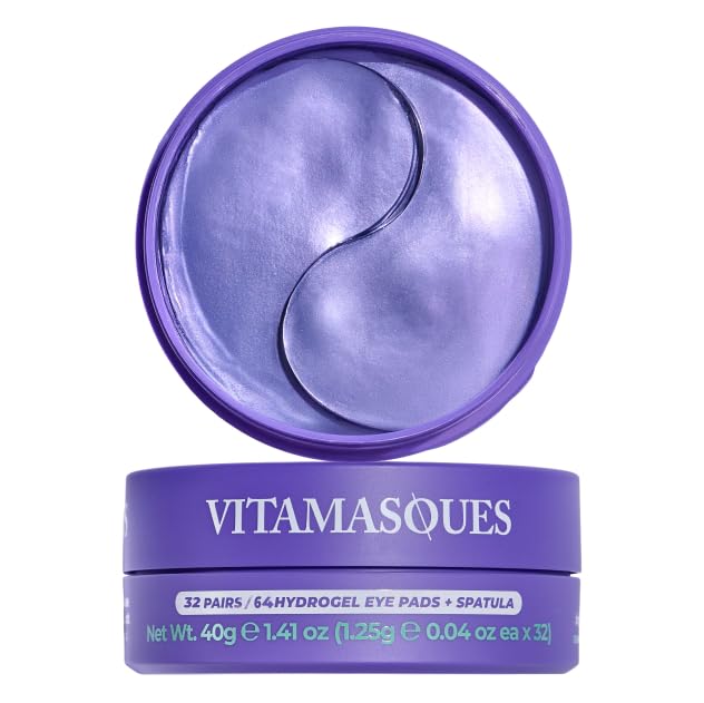 Vitamasques Lavender Hydrogel Eye Pads – Depuff, Hydrate & Revitalize (32 Pairs, Korea-Formulated)