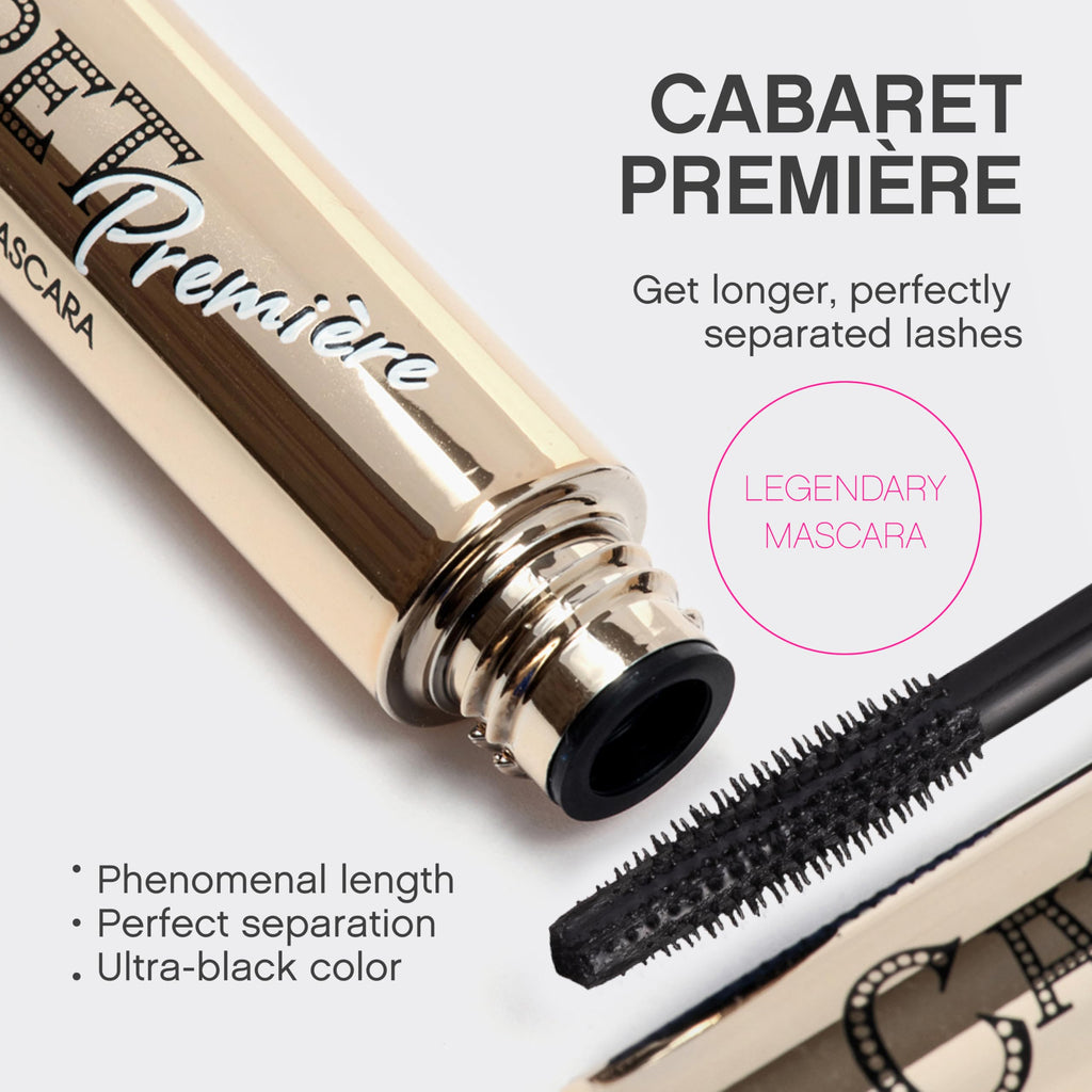 Vivienne Sabó Cabaret Premiere Black Mascara – Defined, Voluminous Lashes, Smudge-Proof, Cruelty-Free, Made in Europe (2x0.6oz, 01 Black)