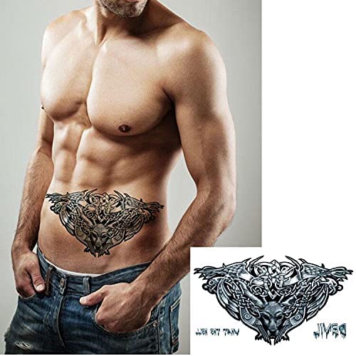 VIWIEU Large Tattoos: 5 Sheets of 3D Realistic Temporary Body Art