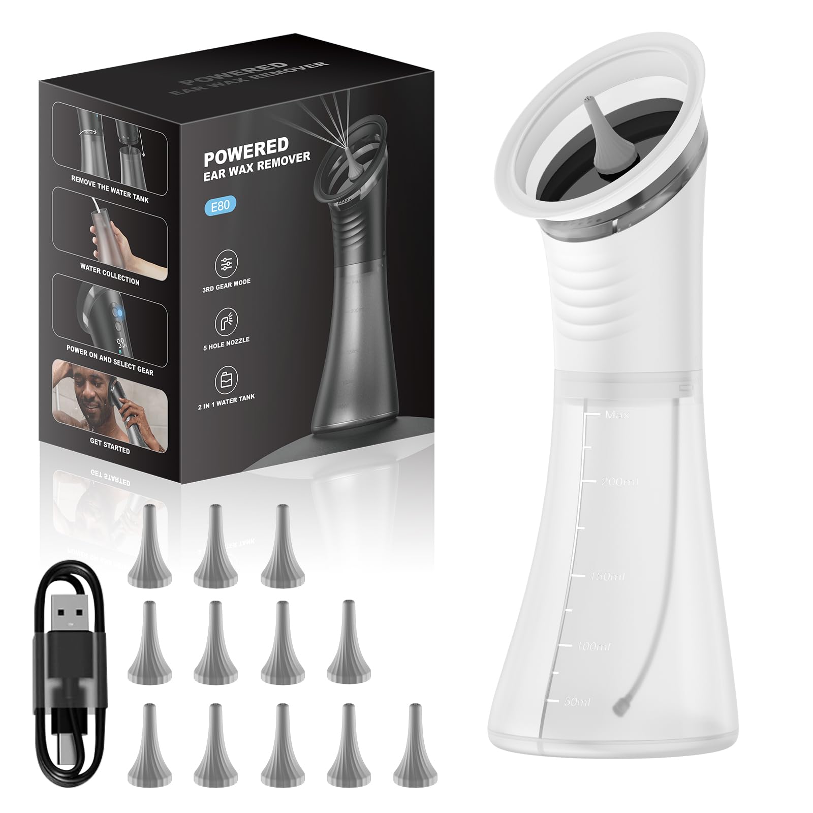 VLINGQI Upgraded Ear Wax Removal Kit with LED Display – Safe, Effective Ear Cleaner
