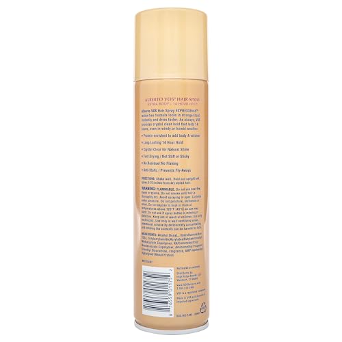VO5 Crystal Clear Extra Body Hair Spray by Alberto – Unisex, 8.5 oz