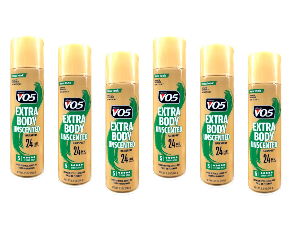 VO5 Crystal Clear Hairspray Unscented 8.5 oz — Strong Hold, Invisible Finish (Pack of 6)