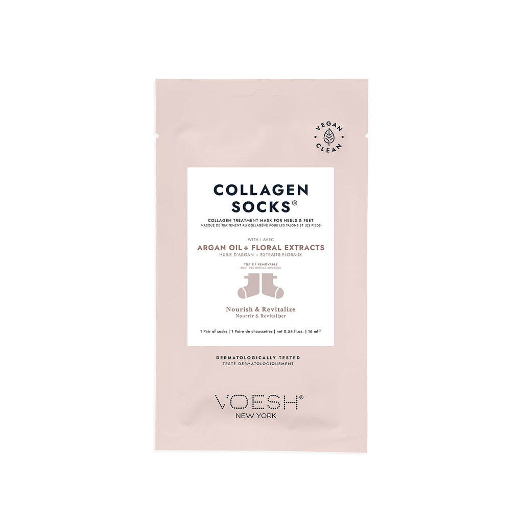VOESH Collagen Socks 5-Pack – Vegan Foot Treatment for Dry, Cracked Feet