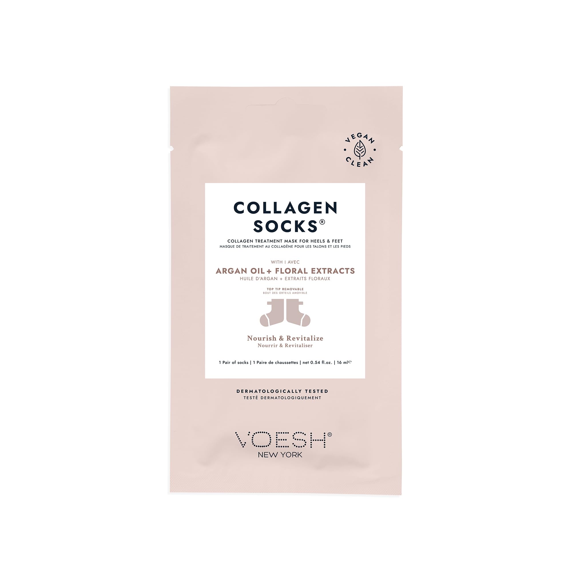 VOESH Collagen Socks 5-Pack – Vegan Foot Treatment for Dry, Cracked Feet