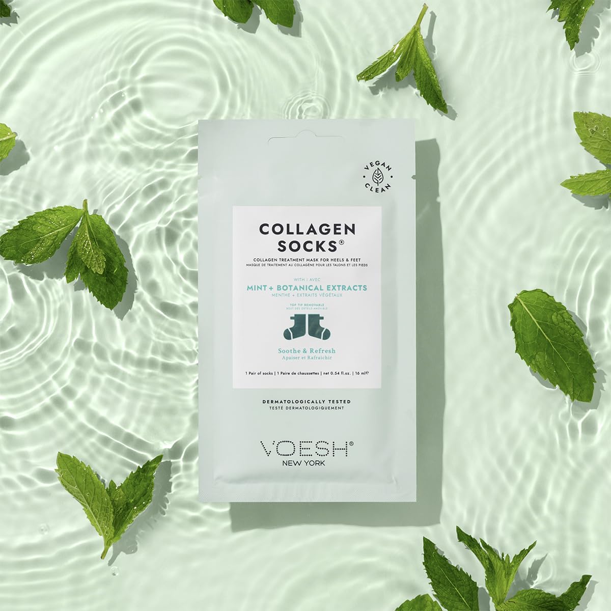 VOESH Collagen Socks – Peppermint Foot Spa (4 Pack) | Vegan & Cruelty-Free