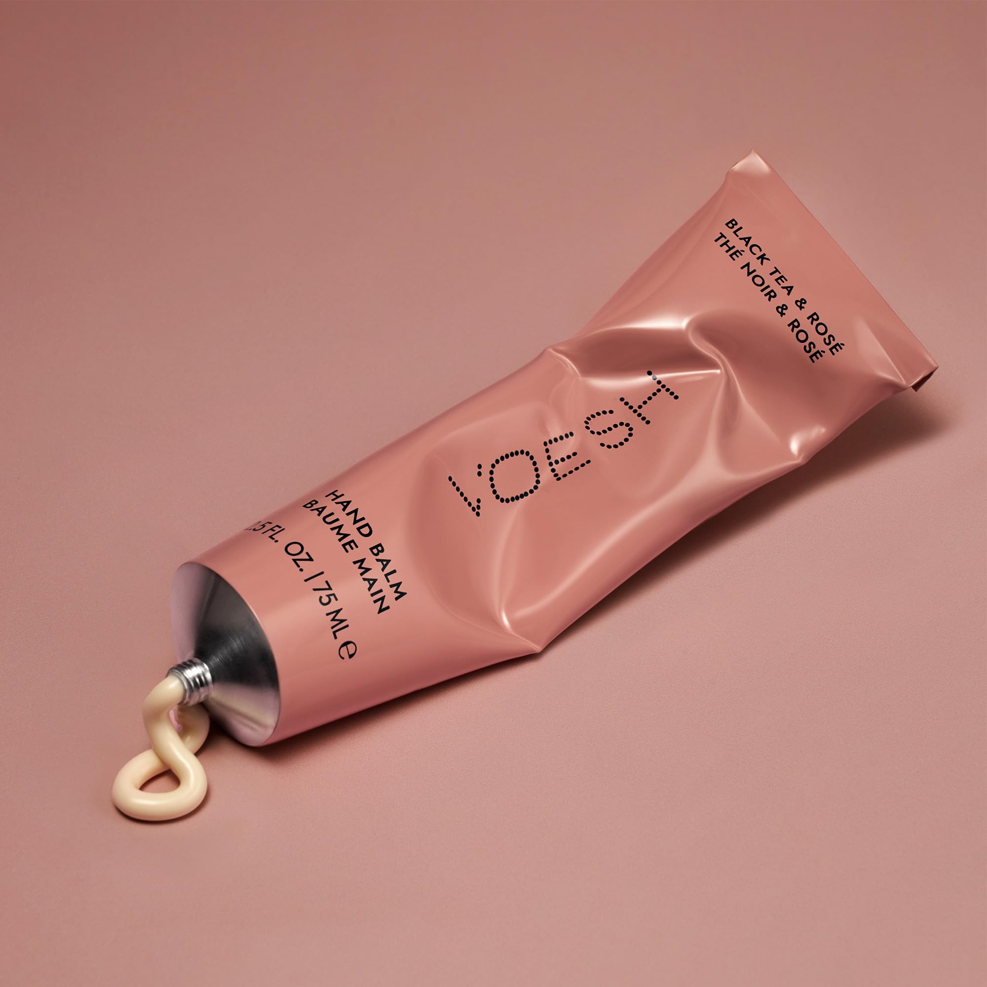 VOESH Vegan Hand Balm Black Tea & Rosé 2.5 oz – Non-Greasy Hand Cream for Dry Hands | Travel Size