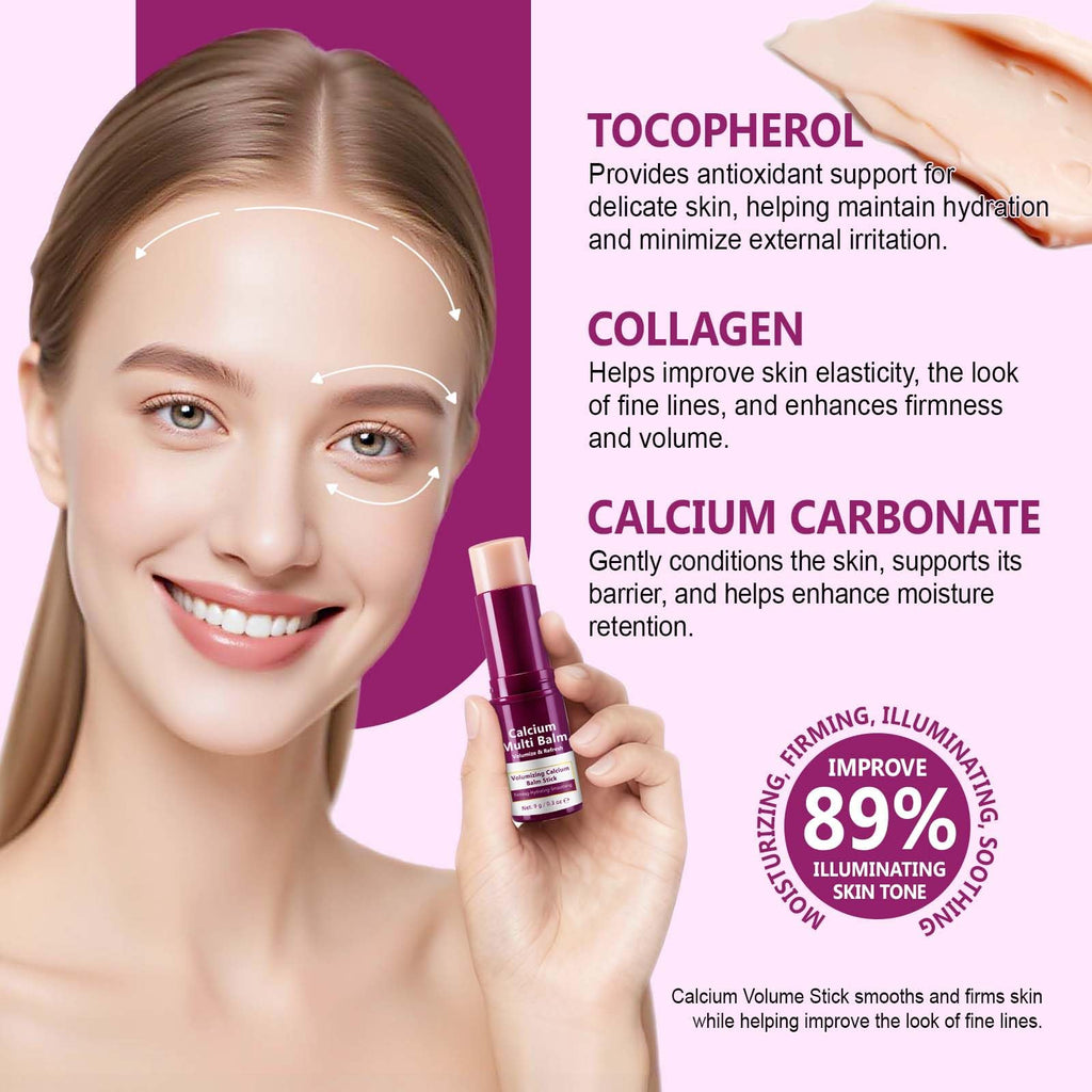 VOGSIG Calcium Enriched Multi Balm Stick – Collagen Moisturizing & Firming Skincare (2 x 9g)
