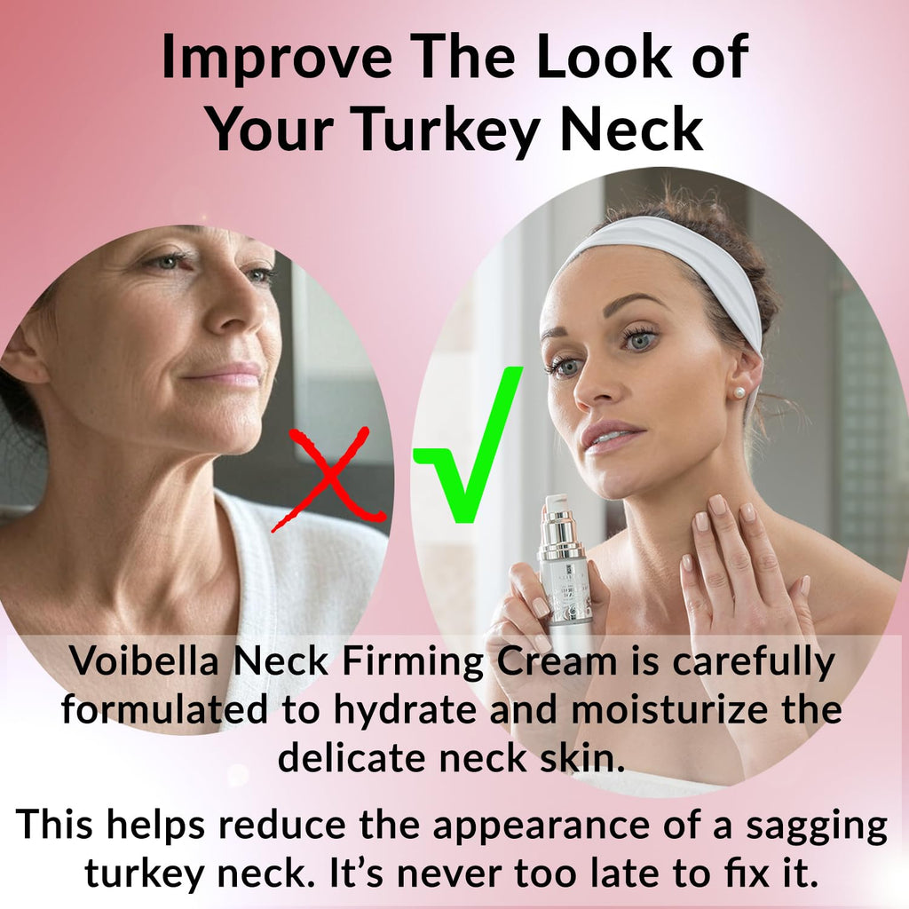 VOIBELLA BEAUTY Neck Firming Cream – Tighten Crepey Skin & Décolletage