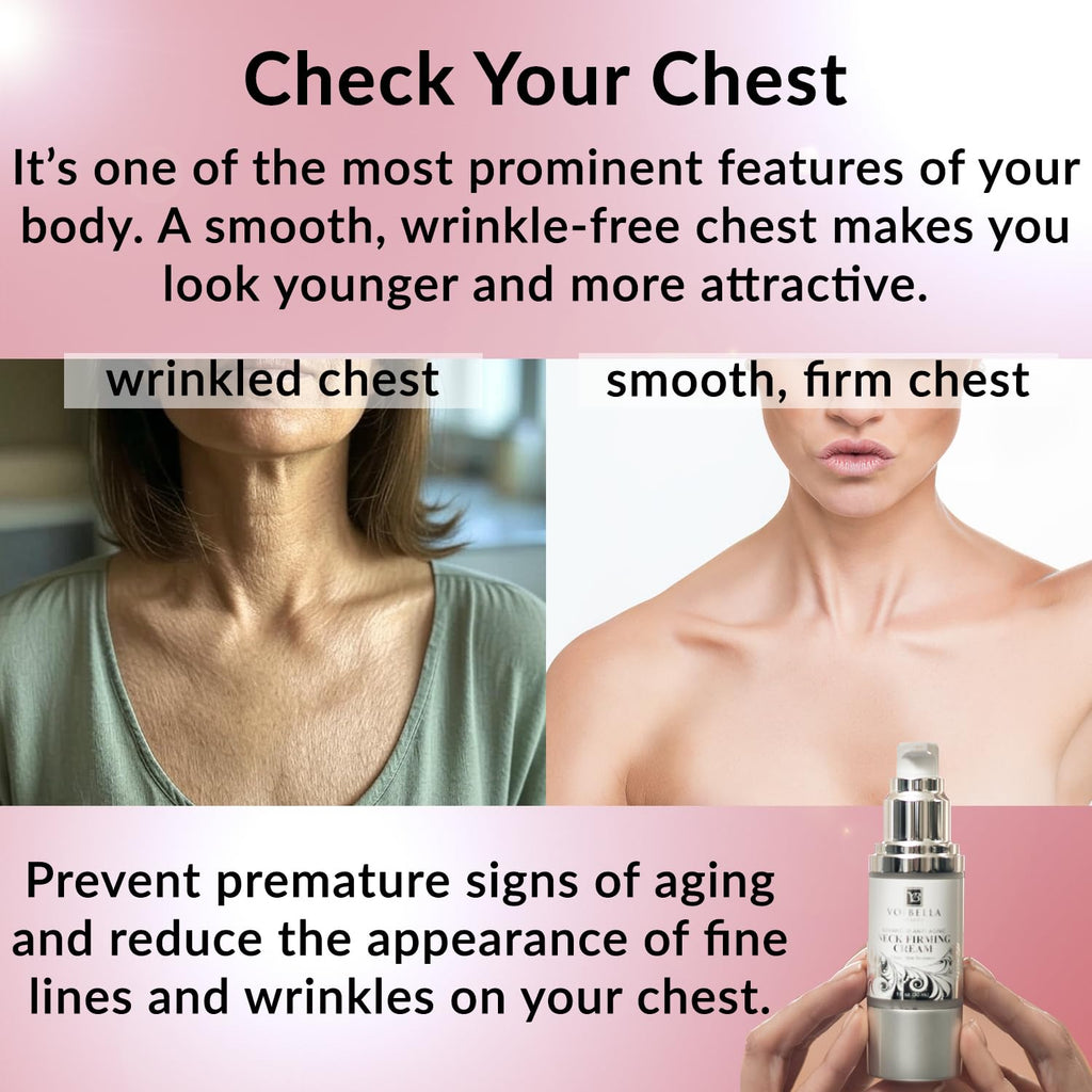 VOIBELLA BEAUTY Neck Firming Cream – Tighten Crepey Skin & Décolletage