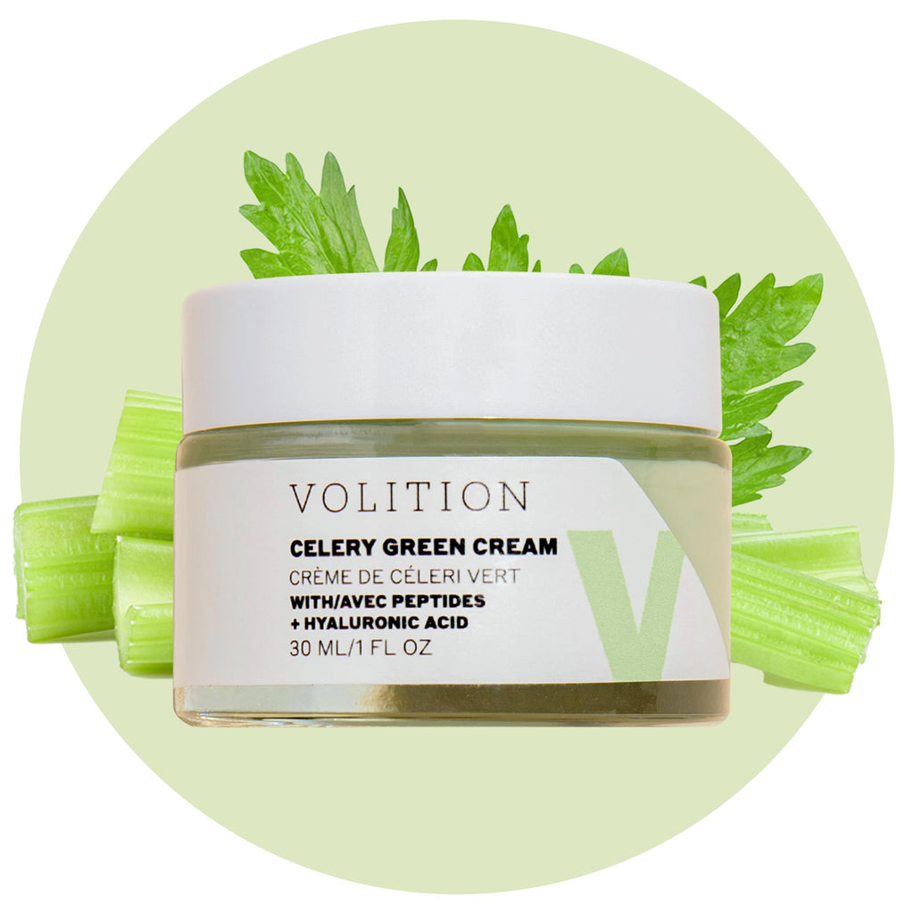 Volition Celery Green Cream with Hyaluronic Acid + Peptides – Purifies, Controls Oil, Minizes Pores | 1 oz