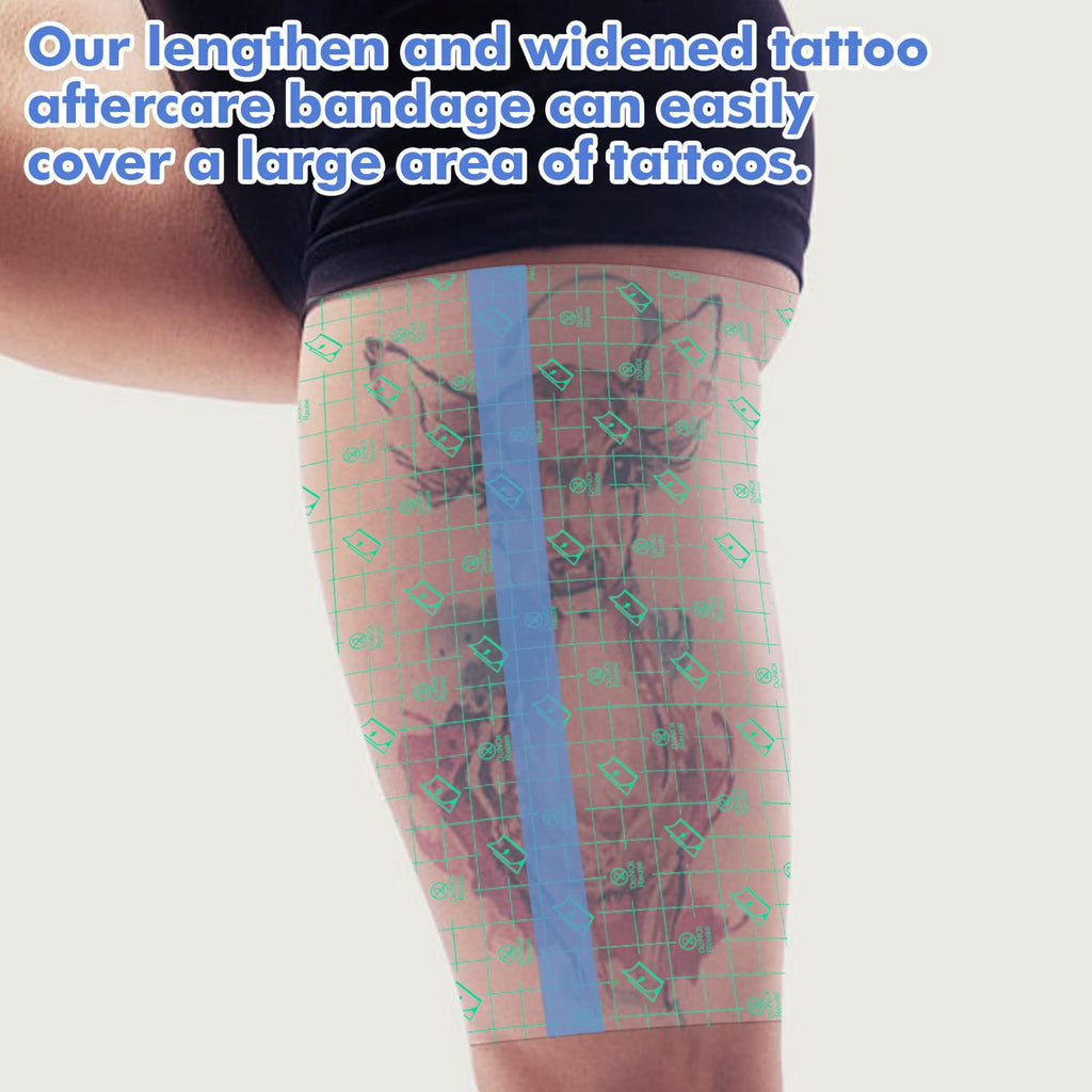 VOOVAO Tattoo Aftercare Waterproof Bandage – Transparent Second Skin (9.84 in x 10.9 yd)