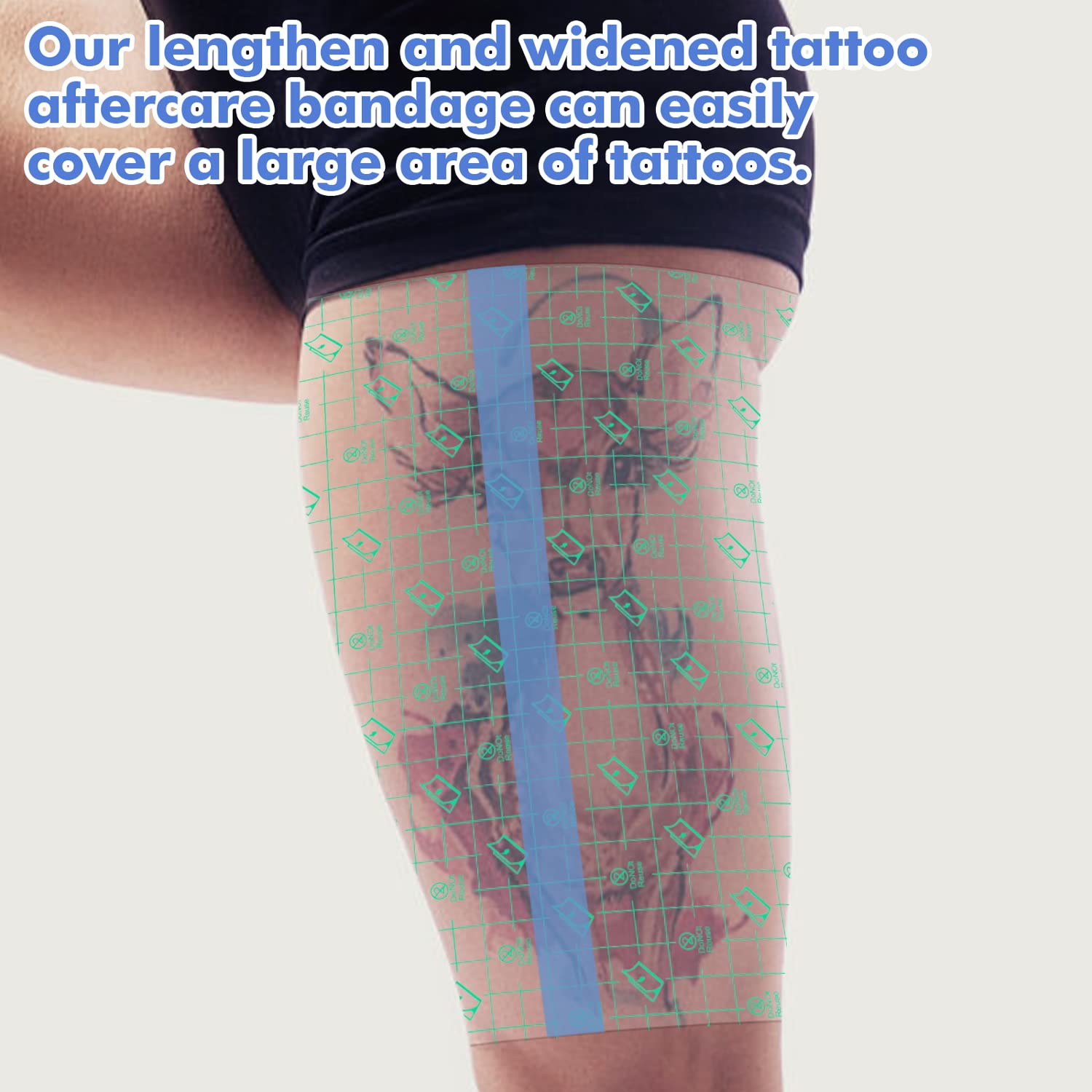 VOOVAO Tattoo Aftercare Waterproof Bandage – Transparent Second Skin (9.84 in x 10.9 yd)