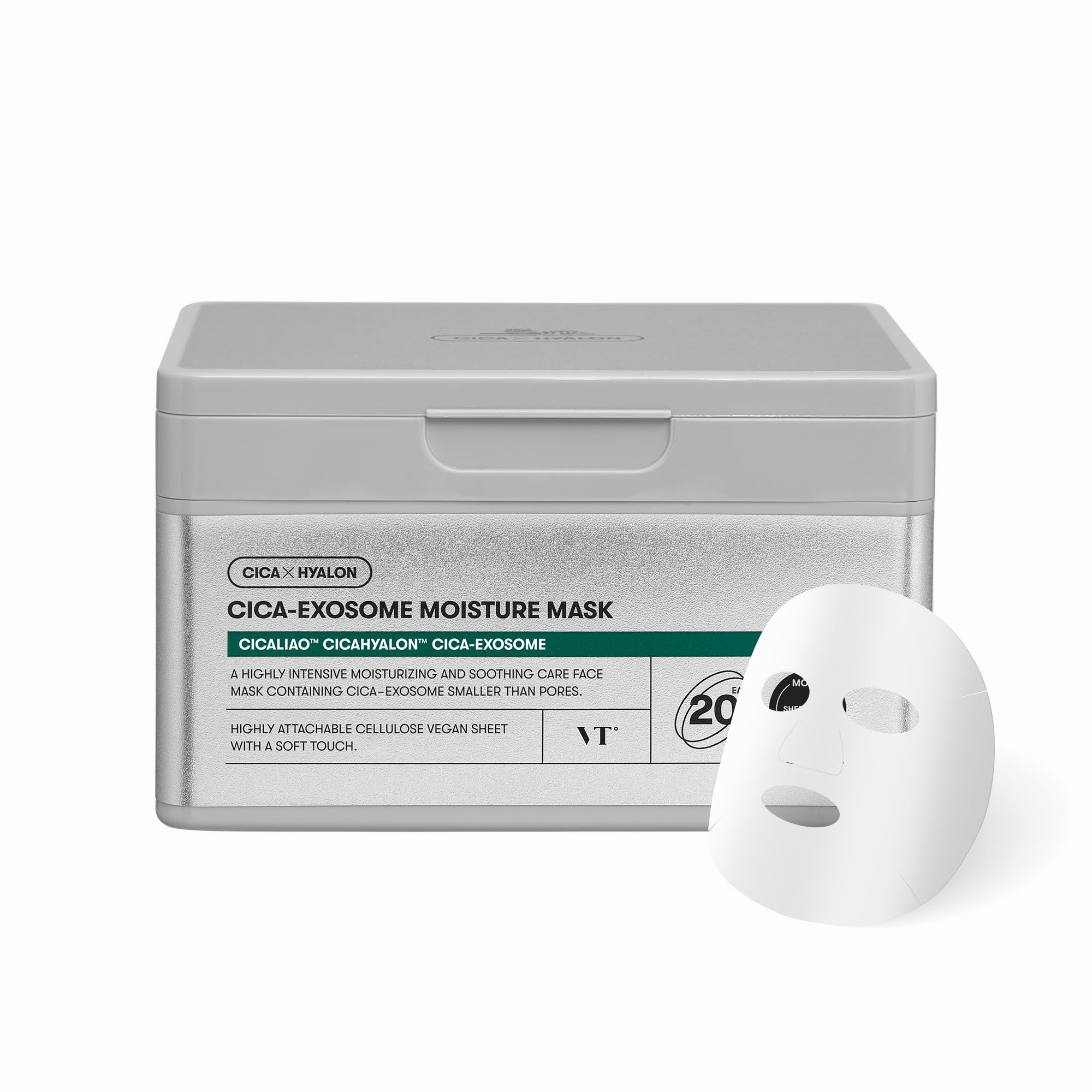 VT COSMETICS Cica-Exosome Moisture Mask – Deep Hydration & Calming (20 Sheets)