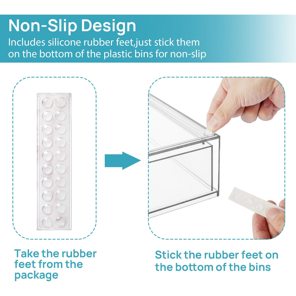 Vtopmart 12.1in Clear Stackable Drawer Organizers — 3 Pack Acrylic Cosmetic Bins