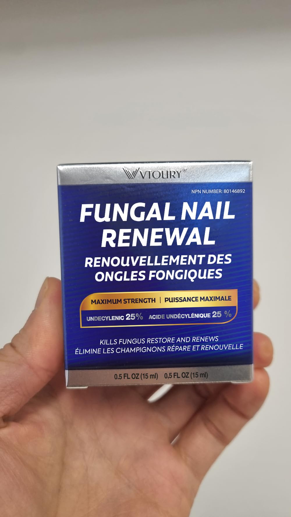 VTROUY Toenail Fungus Treatment Extra Strength – 2-Bottle Set with 25% Undecylenic Acid & Tea Tree Oil