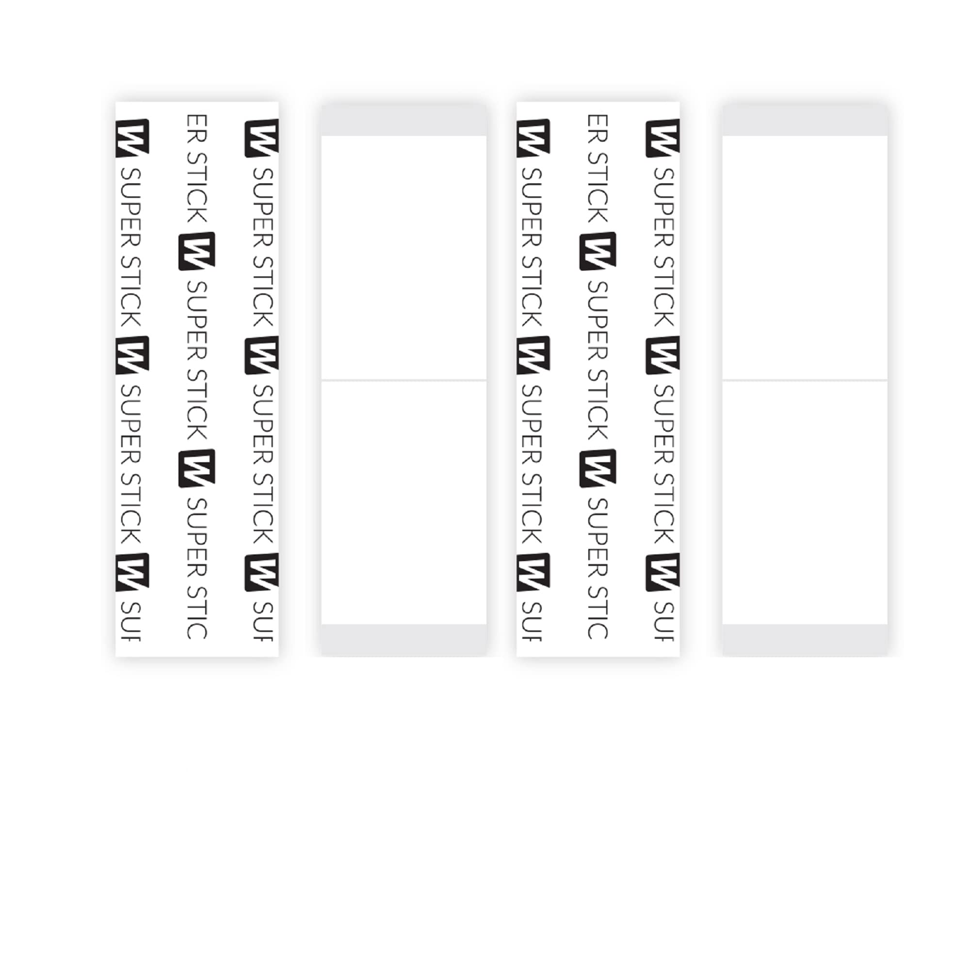 Walker Tape Co. Stick Tape Straight Strips 36 pcs Clear 1x3