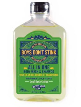 Walton Wood Farm All In One 12 Oz – Boys Don't Stink | 2-in-1 Body Wash & Shampoo