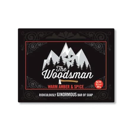 Walton Wood Farm The Woodsman Soap – 10.5 oz, Warm Amber & Spice (3 Pack)