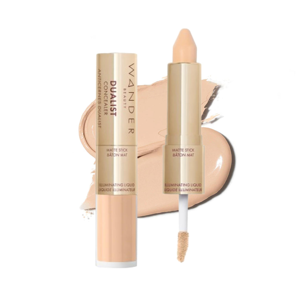 Wander Beauty Dualist Concealer – Matte + Illuminating, Fair & Tan, 0.28 oz (Pack of 1)