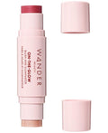 Wander Beauty On-the-Glow Blush & Illuminator – Strawberry Fields / Nude Glow | 7-in-1 Hydrating Cream Stick