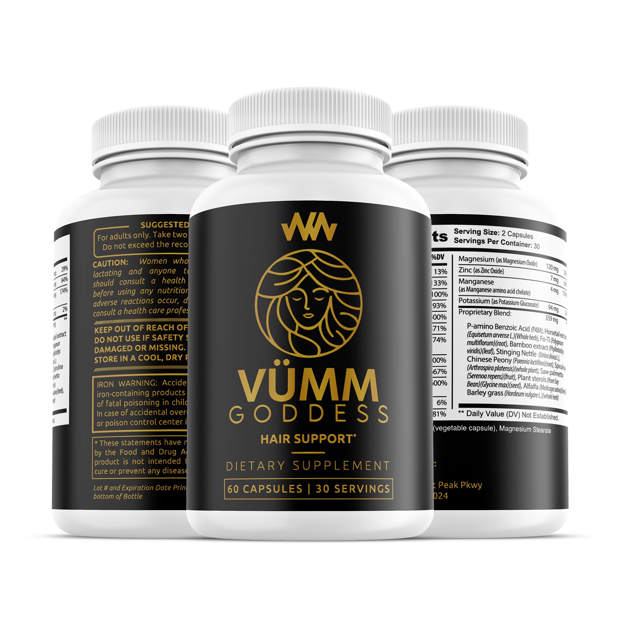 Vümm Goddess by Warped Wellness – Women’s Hair Growth Supplement