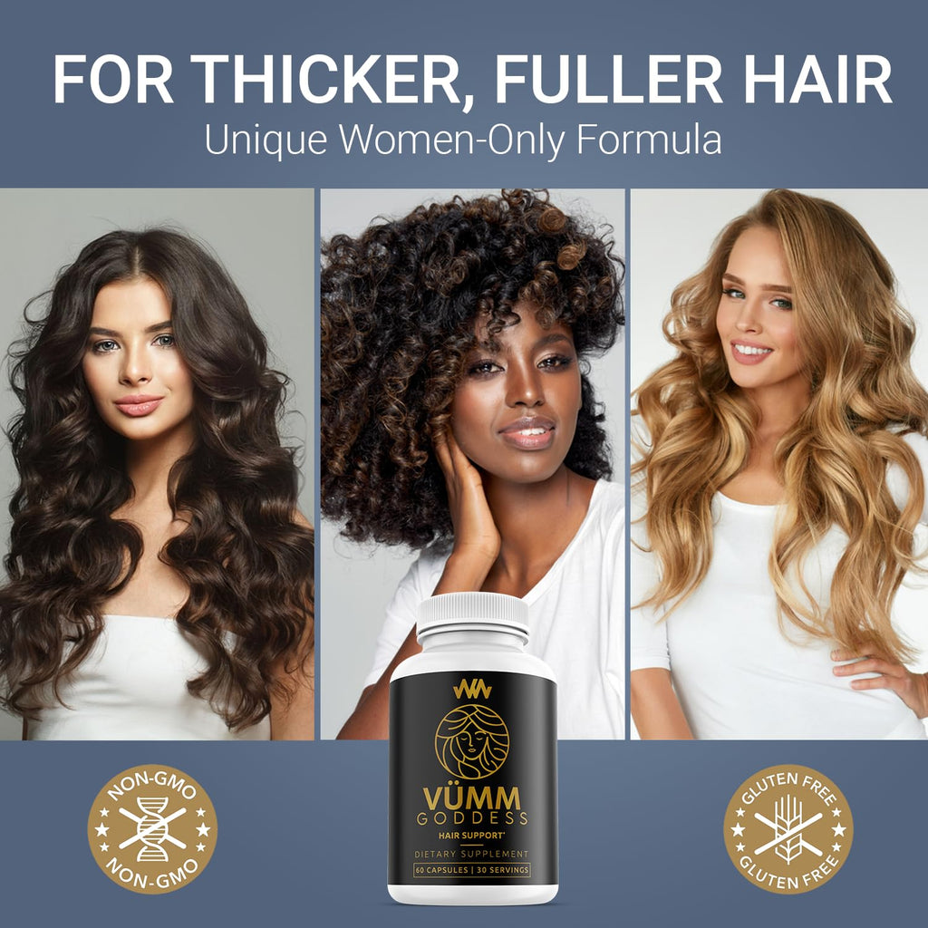 Vümm Goddess by Warped Wellness – Women’s Hair Growth Supplement