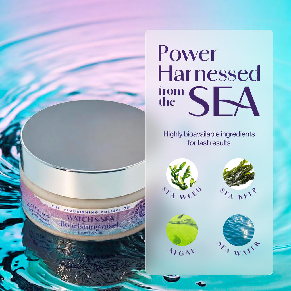 Watch & Sea Deep and Continuous Flourishing Hair Mask – Deep Conditioning for All Hair Types (8 oz)