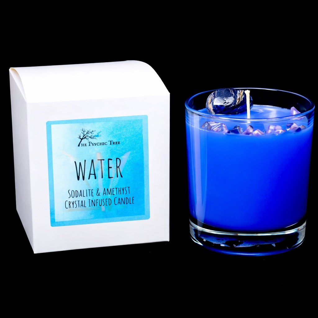 Water Elements - Crystal Infused Scented Candle