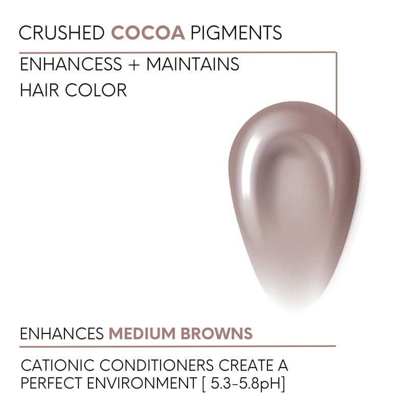 Watercolors Color Depositing Shampoo Cocoa – 8.5 oz | 3-in-1 Color Refresh, Cleanse & Condition