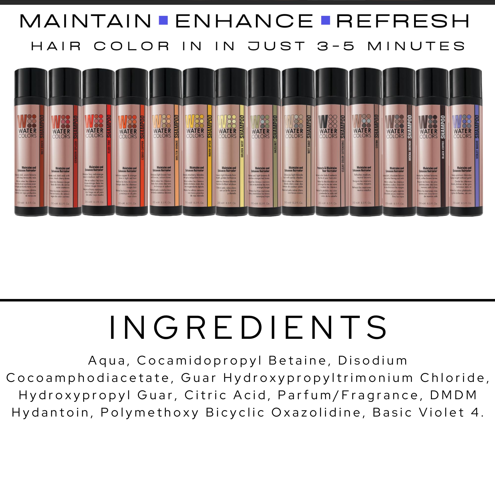 Watercolors Violet Wash Color-Depositing Shampoo — Sulfate & Paraben Free | 3-in-1 Color Care