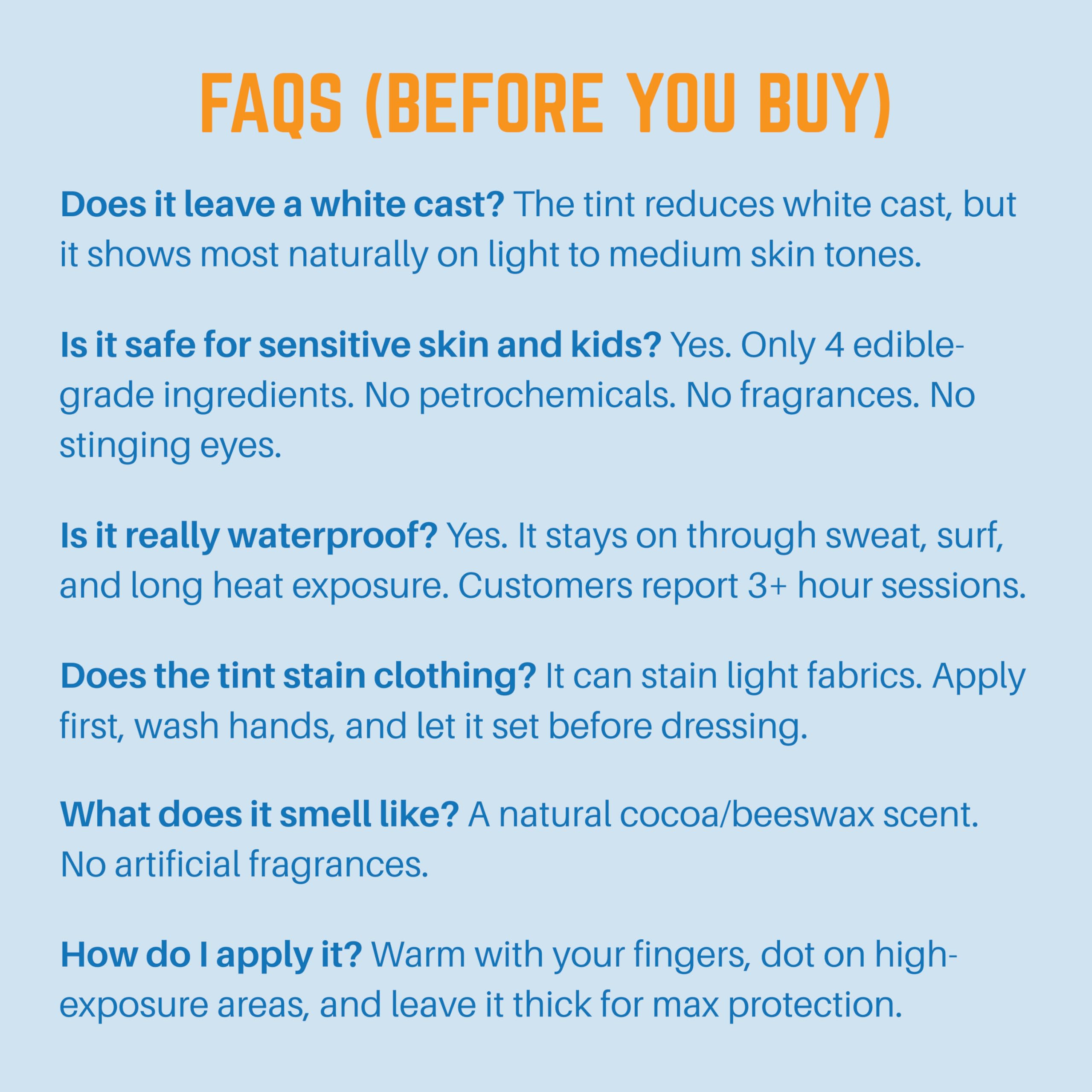 Waxhead Tinted Zinc Oxide Surf Sunscreen SPF 30 for Face | 4-Ingredient Reef-Safe Zinc Paste (2oz Tin)