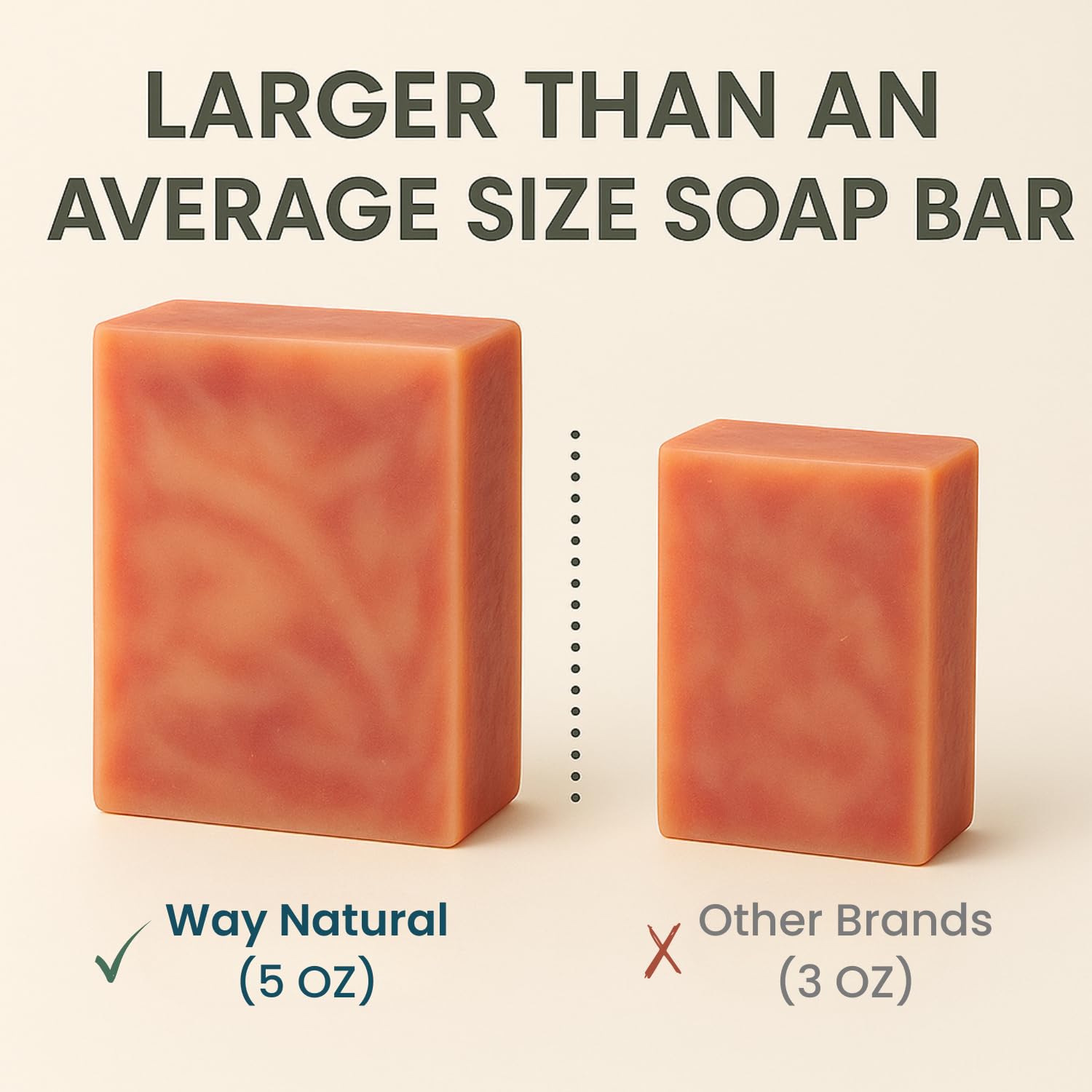 Way Natural Goat Milk Soap Bar Cherry Almond (3 Pack) – Premium Handmade in USA, 5oz Each