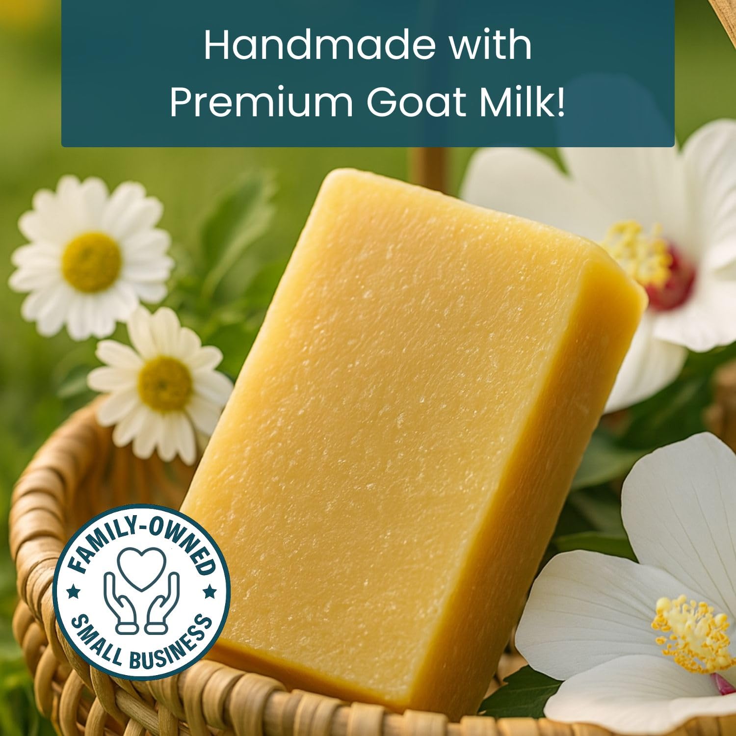 Way Natural Goat Milk Soap Bar Variety 3-Pack (5oz) – Lavender, Cherry Almond, Honey Oatmeal – Cold Process, Handmade USA