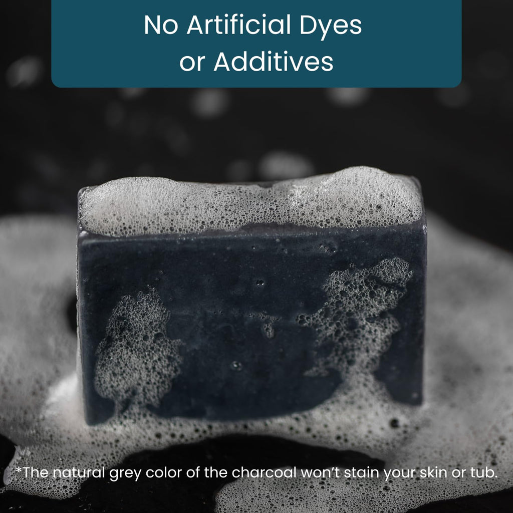 Way Natural Activated Charcoal Soap Bar with Goat Milk – Handmade 5oz, No Dyes