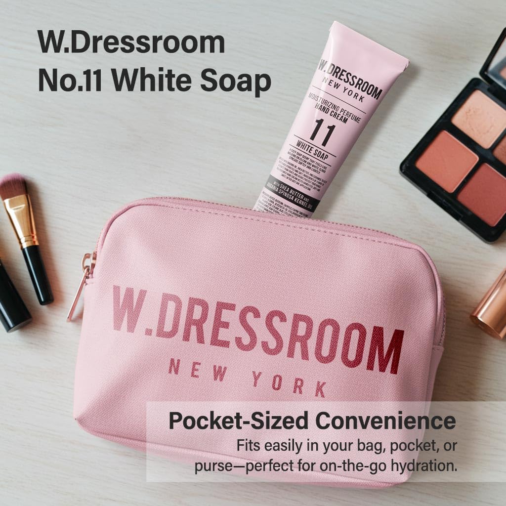 W.Dressroom Moisturizing Hand Cream — Non-Greasy, Quick-Absorbing, Travel Size 50 ml (No.11 White Soap Scent)
