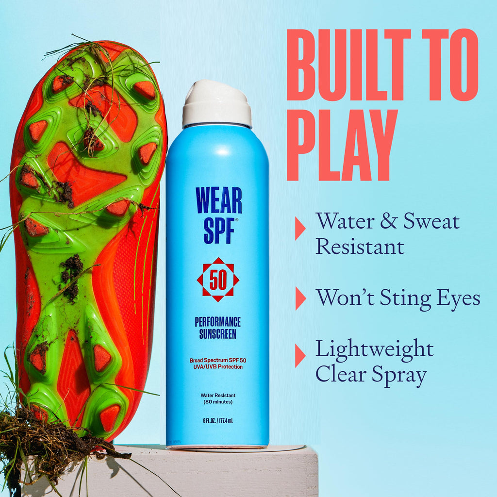 WearSPF Performance Sport Sunscreen Spray – SPF 50, Sweat-Resistant, 3-Pack