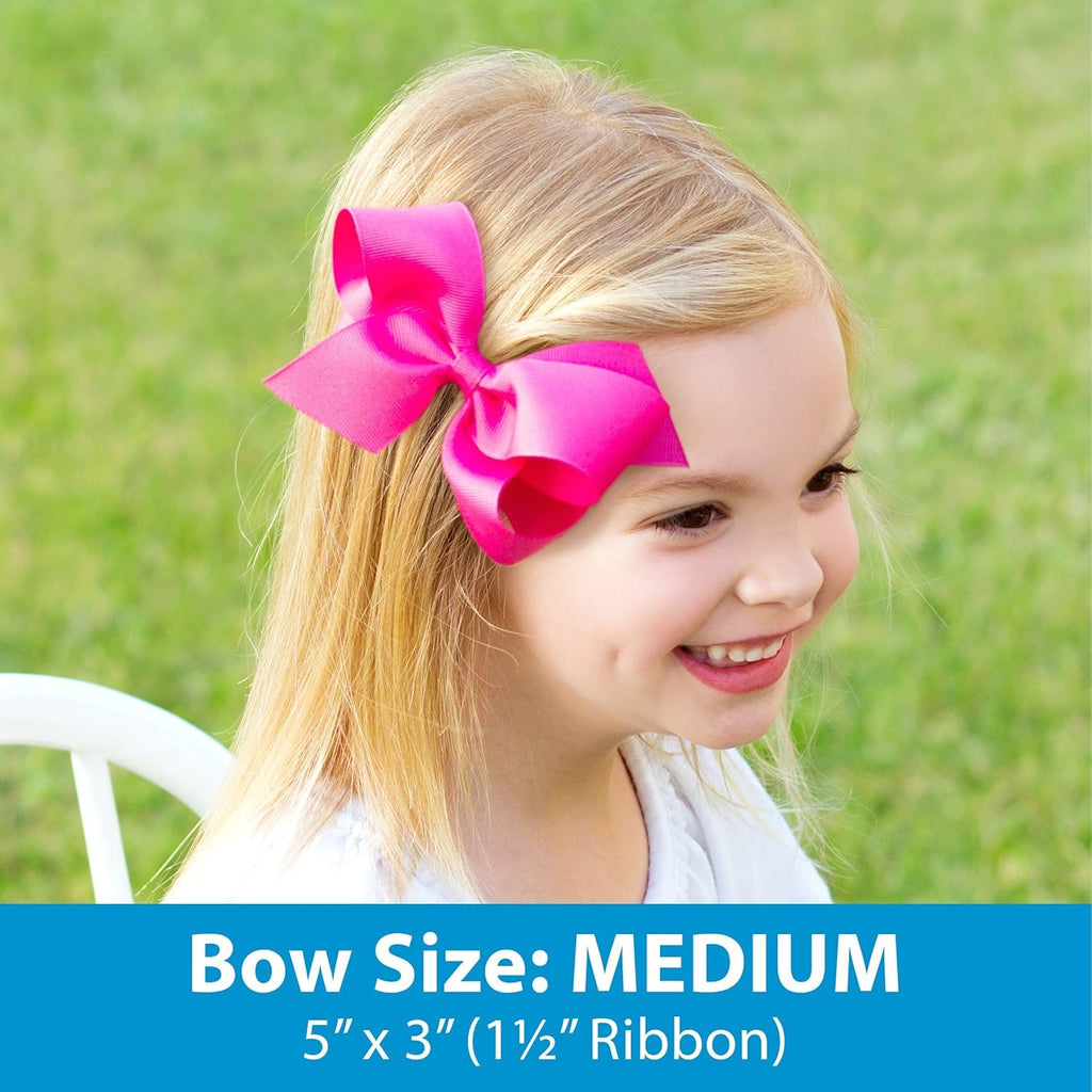 Wee Ones Girls' Confetti Sequin Grosgrain Hair Bow – Medium