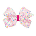 Wee Ones Girls' Confetti Sequin Grosgrain Hair Bow – Medium
