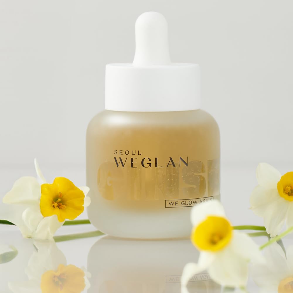 WEGLAN K-Ginseng Glow Ampoule – Hydrating Korean Serum with 6-Year Ginseng & B5