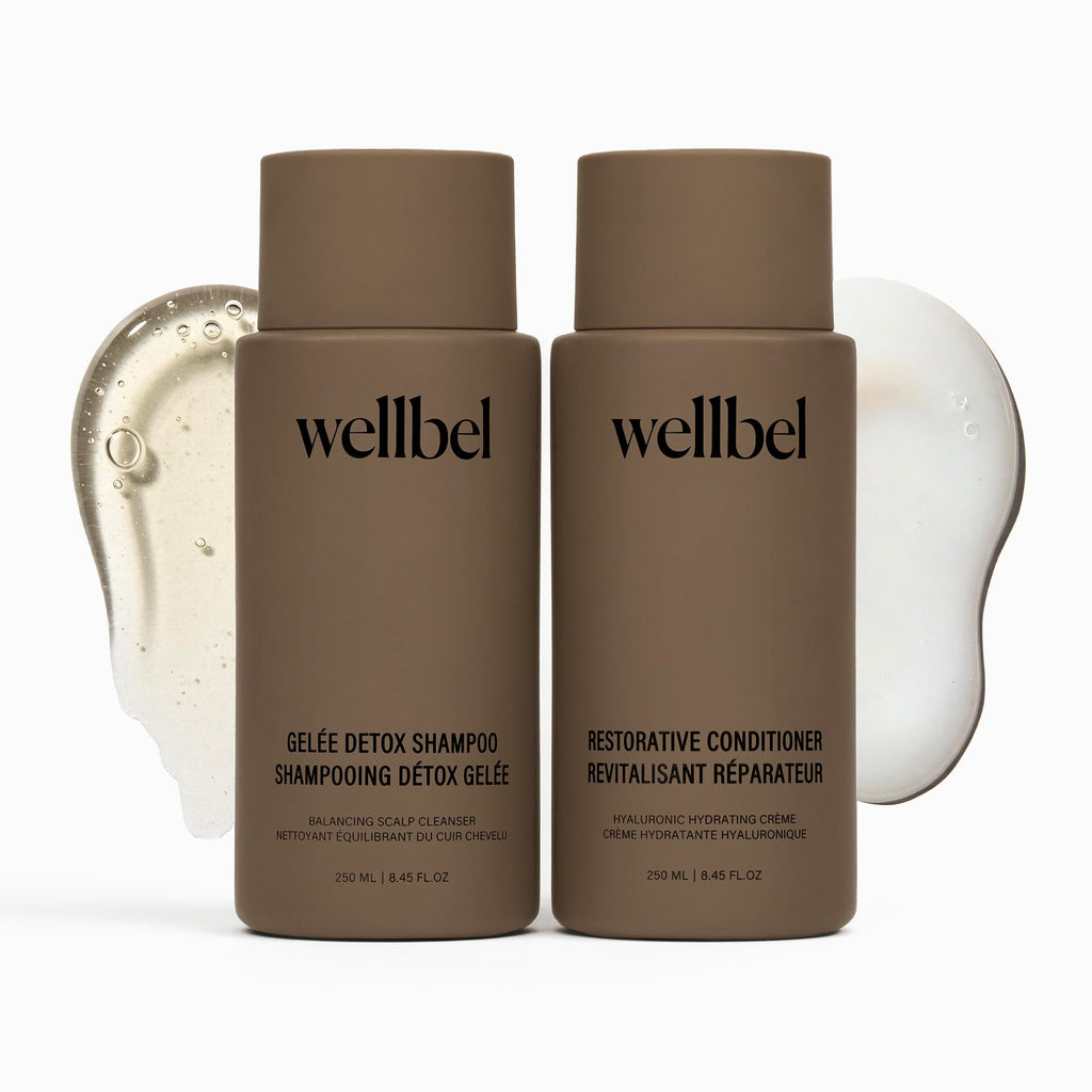 WELLBEL Detox + Restore Duo – Shampoo & Conditioner Set for Scalp Health, Hydration & Frizz Control