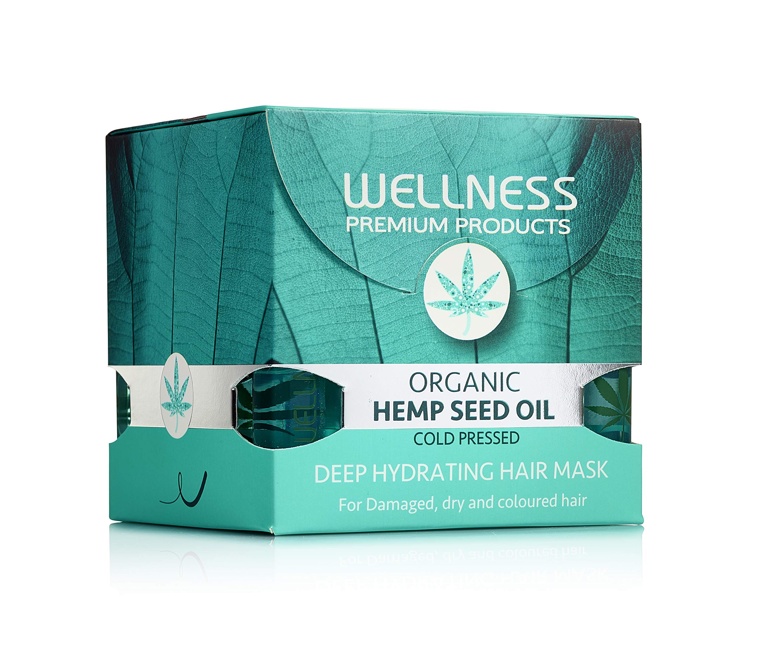 Wellness Premium Organic Hemp Seed Oil Deep Hydrating Hair Mask – Unisex, 16.91 fl oz | I0095757