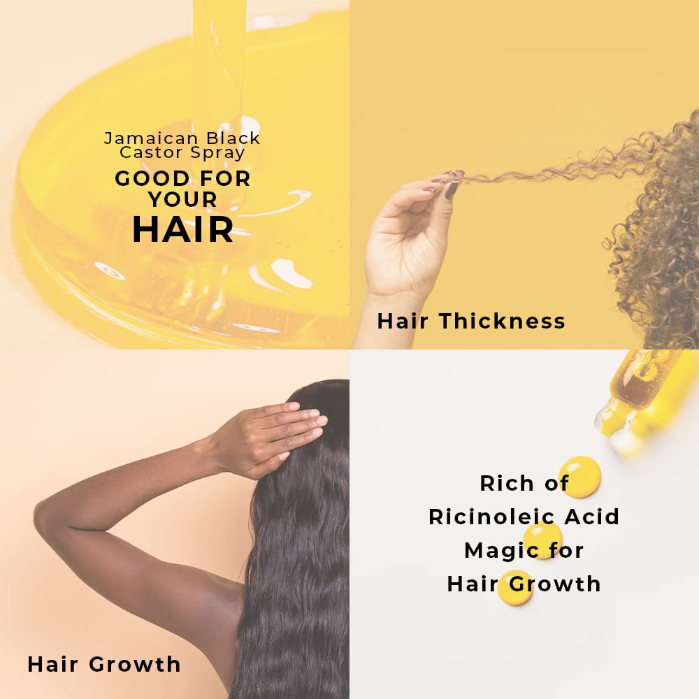 Well's Oil Lavender + Jamaican Black Castor Oil Spray – Hair Detangler & Leave-In Conditioner (Pack of 2, 4oz)