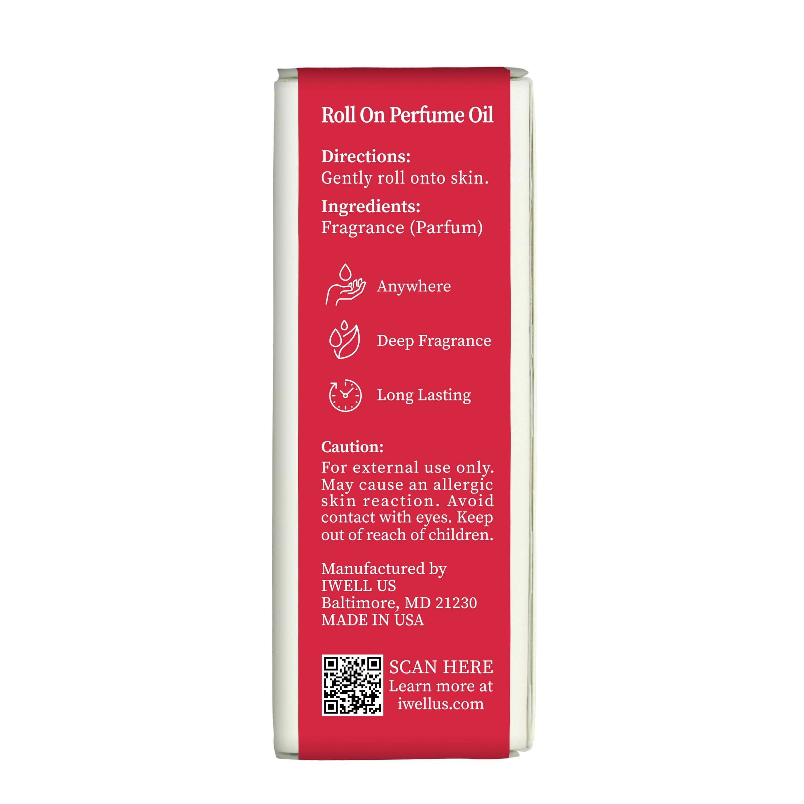 Well's Oil Roll-On Perfume Oil (Poppy) – Long-Lasting Fragrance, Paraben-Free, 10 ml