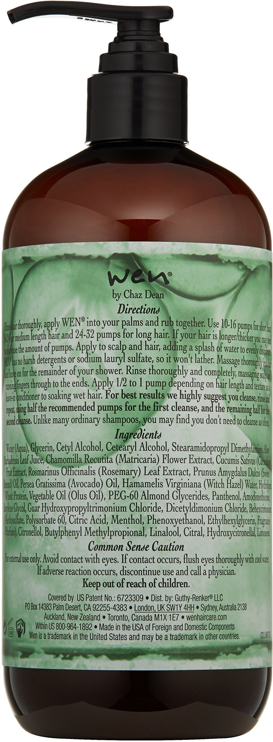 WEN by Chaz Dean Cucumber Aloe Cleansing Conditioner, 16 oz – Gentle Purifying Hydration