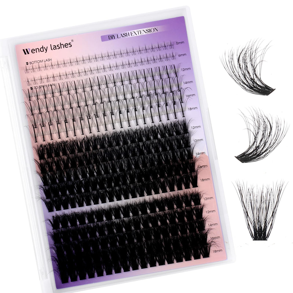 Wendy Lashes Lash Clusters with Bottom Lashes - 60/80D C/D Curl, 12-18mm