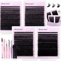 Wendy Lashes Clusters Kit Packs | 980-Pcs Bulk Lash Kit, 60D–100D, D Curl