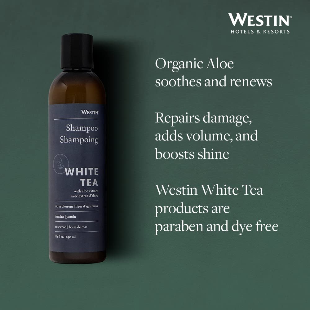 Westin White Tea Aloe Shampoo – Hydrating, Antioxidant Formula for All Hair Types | Signature White Tea Scent